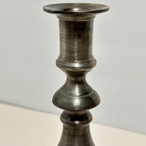 Vintage Colonial Casting Meriden Pewter Candlestick Candle Holder 9” Silver Tone - Picture 13 of 16